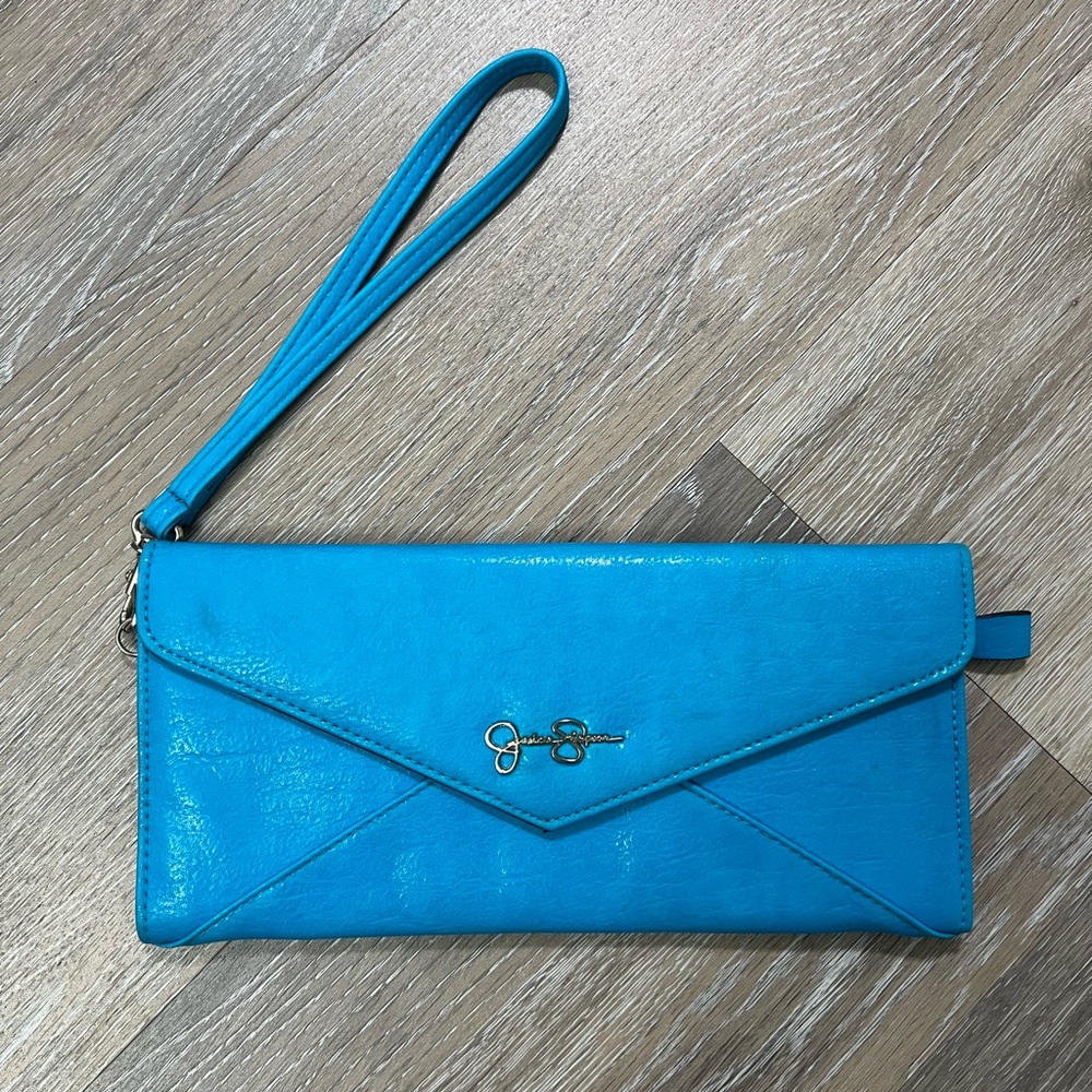Jessica Simpson Blue Wristlet Clutch